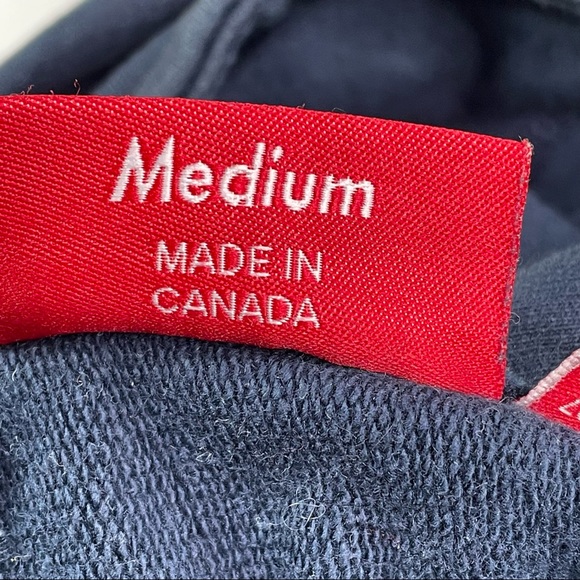 Supreme Navy Color Bling Box Logo Hooded Sweatshirt Mens Medium Size Hoodie - Picture 6 of 7